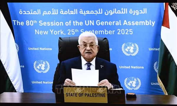 Khóa họp 80 ĐHĐ LHQ: Tổng thống Palestine khẳng định Hamas không giữ vai trò trong nhà nước tương lai