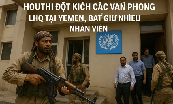 Houthi đột kích các văn phòng LHQ tại Yemen, bắt giữ nhiều nhân viên