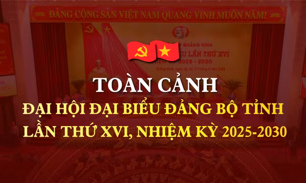 Toàn cảnh Đại hội đại biểu Đảng bộ tỉnh lần thứ XVI nhiệm kỳ 2025-2030