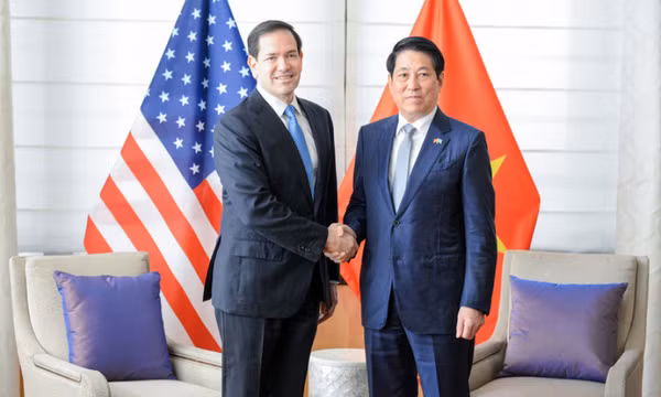 Chủ tịch nước Lương Cường tiếp Ngoại trưởng Hoa Kỳ Marco Rubio