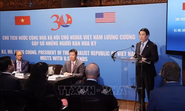 Chủ tịch nước Lương Cường: Việt Nam luôn trân trọng tình cảm của nhân dân yêu chuộng hòa bình Mỹ