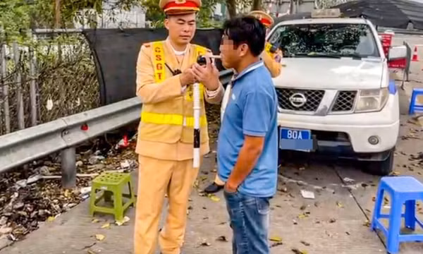 Xử phạt tài xế say xỉn vẫn lái container trên cao tốc Pháp Vân - Cầu Giẽ
