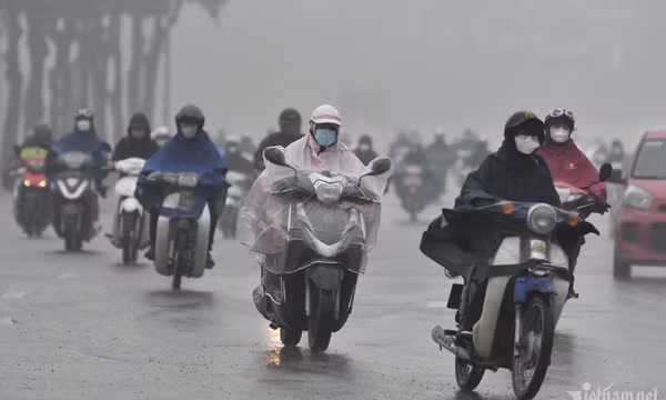 Đông Bắc Bộ lại chuỗi ngày mưa phùn, nồm ẩm ngay khi không khí lạnh suy yếu