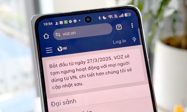 Diễn đàn công nghệ VOZ thông báo ngừng hoạt động với người dùng Việt