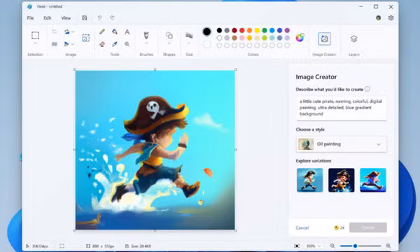 Microsoft tích hợp AI trong Notepad và Paint, nhiều tính năng không còn miễn phí