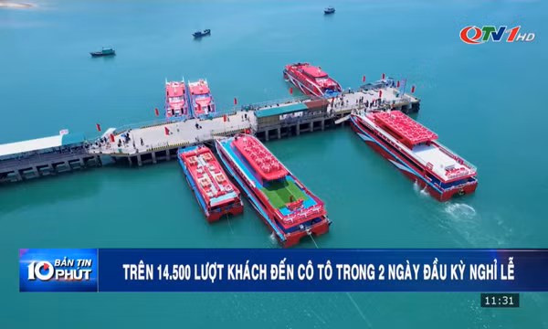 Trên 14.500 lượt khách đến Cô Tô trong 2 ngày đầu kỳ nghỉ lễ