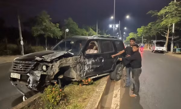 Không biết lái vẫn trộm ô tô, 2 thanh niên gây tai nạn rồi trèo cây trốn