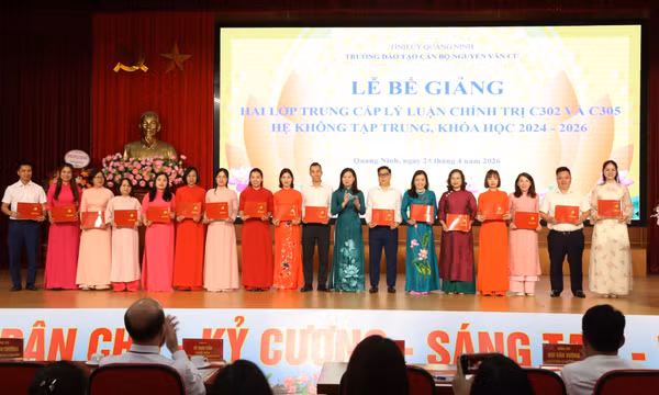 Bế giảng các lớp trung cấp lý luận chính trị hệ không tập trung
