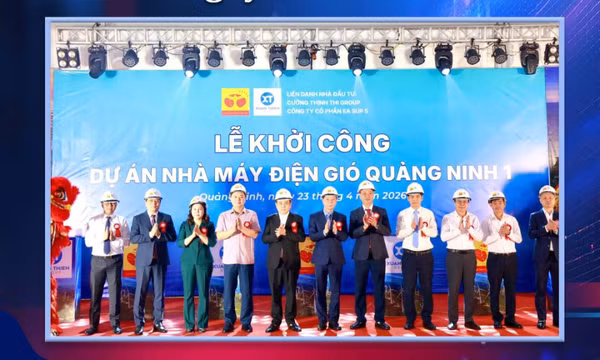 Theo dòng thời sự ngày 23/4/2026: Khởi công dự án Điện gió Quảng Ninh 1