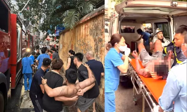 Cháy nhà trong ngõ sâu Hà Nội, 1 người đi cấp cứu