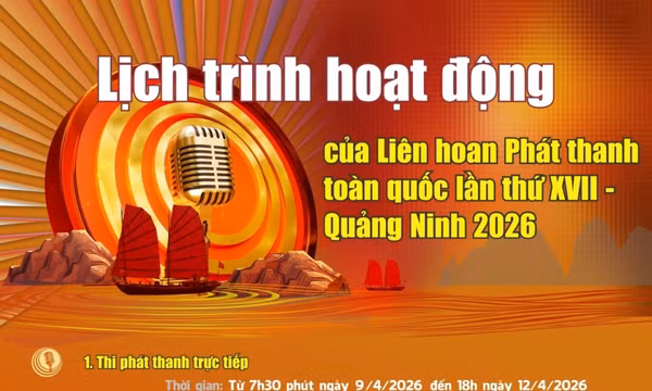 Lịch trình hoạt động của Liên hoan Phát thanh toàn quốc lần thứ XVII - 2026 tại Quảng Ninh