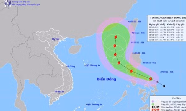 Bão Nalgae sắp vượt qua Philippines và tiến gần vào Biển Đông