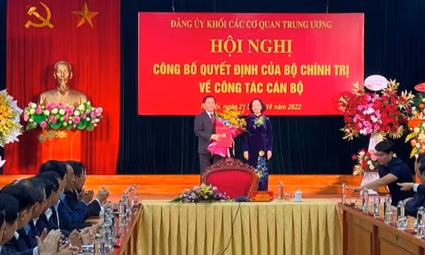 Đồng chí Nguyễn Văn Thể giữ chức Bí thư Đảng ủy Khối các cơ quan Trung ương