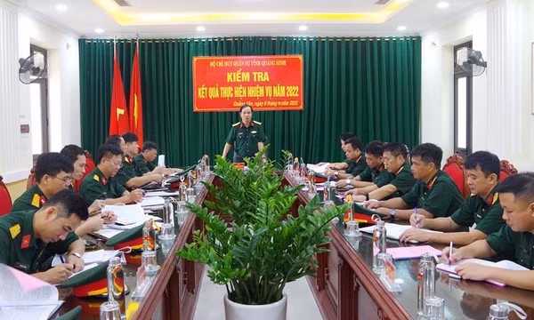 Bộ CHQS tỉnh kiểm tra kết quả thực hiện nhiệm vụ năm 2022
