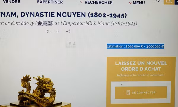 Ấn vàng triều Nguyễn: Đề nghị Bộ Ngoại giao làm việc với hãng đấu giá