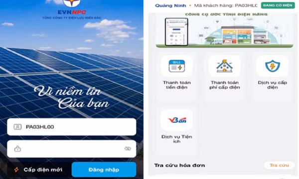 “Một chạm” ngay trên thiết bị di động thông minh, dễ dàng đăng ký thực hiện các dịch vụ về điện