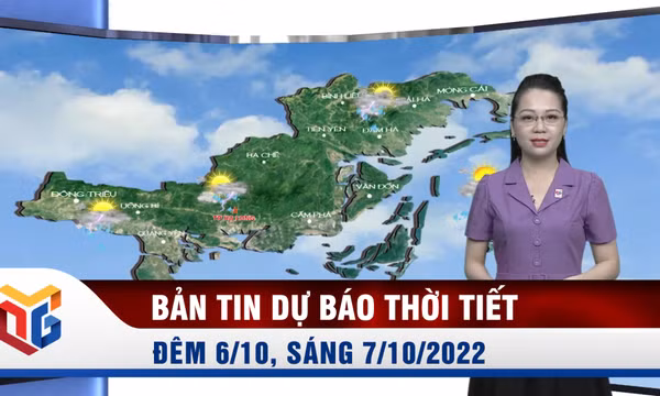 Bản tin dự báo thời tiết đêm 6, ngày 7/10/2022