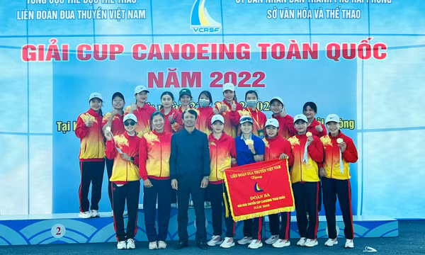 Giành 7 HCV, Quảng Ninh xếp thứ 3 toàn đoàn tại Giải Đua thuyền cúp Canoeing 2022