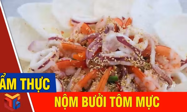Nộm bưởi tôm mực