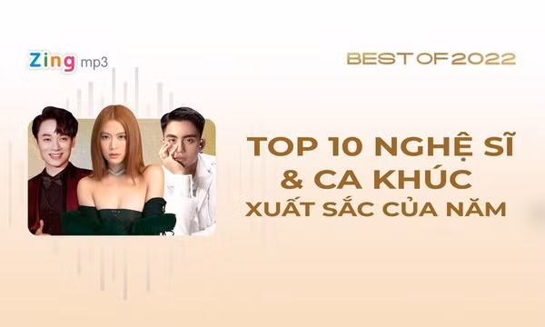 Zing MP3 công bố 10 nghệ sĩ và ca khúc xuất sắc của Vpop năm 2022