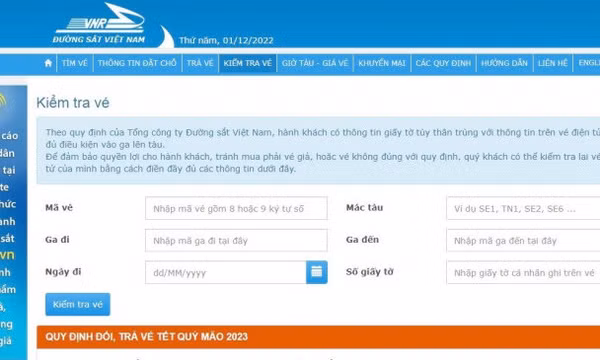 Cách kiểm tra vé tàu hỏa hợp lệ, tránh vé giả