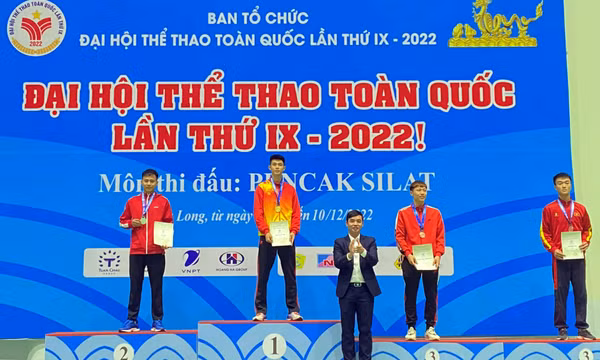 Môn Pencak Silat: Thanh Hóa nhất toàn đoàn, Quảng Ninh giành 1 HCV đối kháng 65kg
