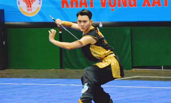Đoàn Wushu Hà Nội gặt hái huy chương Vàng ở nội dung thế mạnh