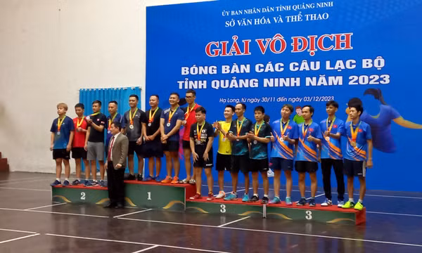 Kết thúc Giải vô địch bóng bàn các CLB tỉnh Quảng Ninh 2023