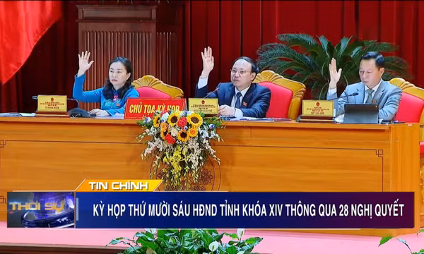 Kỳ họp thứ 16, HĐND tỉnh khóa XIV thông qua 28 nghị quyết