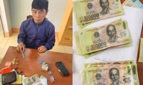 Mua tiền giả trên mạng rồi đưa ra tiêu thụ, cặp nam nữ bị bắt