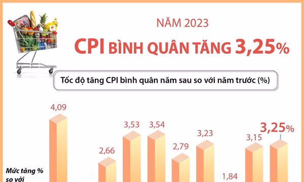 Chi tiết về mức tăng chỉ số giá tiêu dùng bình quân 3,25% của năm 2023