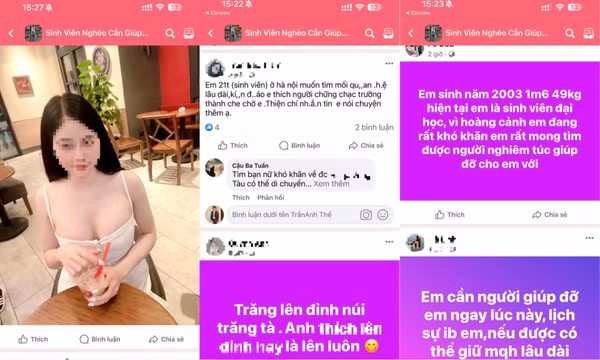 Ổ mại dâm núp bóng hội nhóm "giúp đỡ sinh viên nghèo" trên Facebook