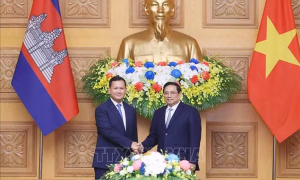 Thủ tướng Phạm Minh Chính hội đàm với Thủ tướng Vương quốc Campuchia Hun Manet
