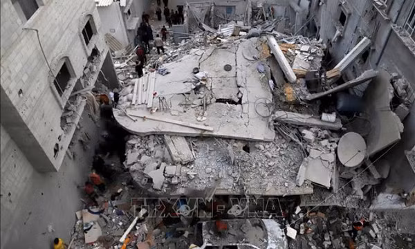 Đền thờ Hồi giáo lớn nhất Dải Gaza bị phá hủy