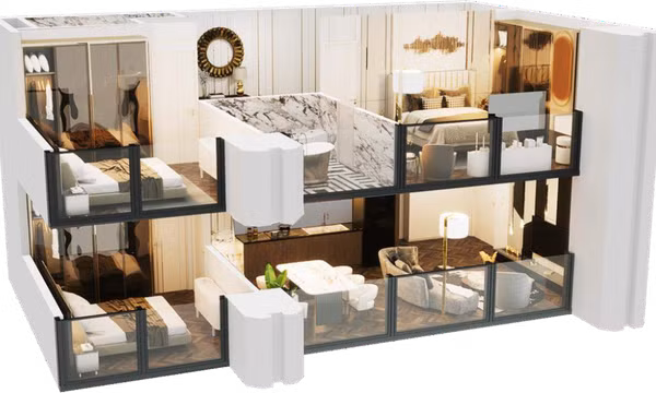 Căn hộ 2 tầng trong thời đại kết nối, tối ưu riêng tư