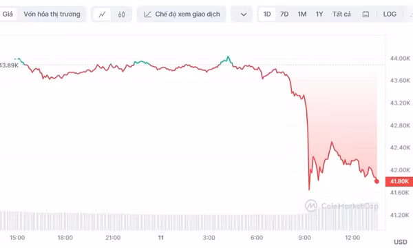 Bitcoin bất ngờ bị bán tháo, thổi bay 50 tỷ USD vốn hóa