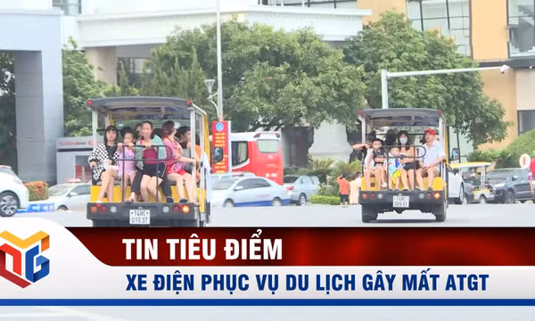 Xe điện phục vụ du lịch gây mất ATGT
