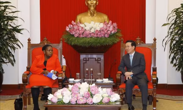 Thường trực Ban Bí thư tiếp Chủ tịch Quốc hội Cộng hòa Mozambique