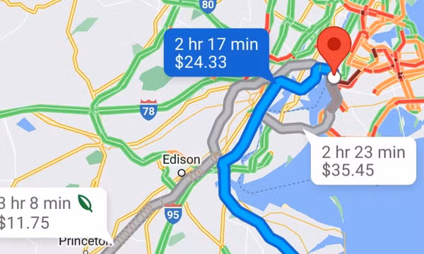 Ứng dụng Google Maps bổ sung tính năng chỉ đường để tránh trạm thu phí
