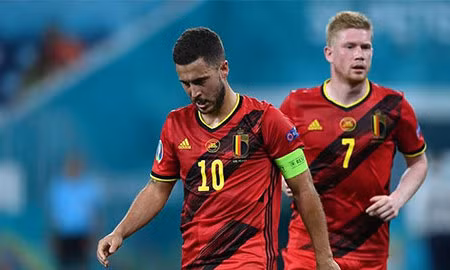 Bỉ mất cả Hazard lẫn De Bruyne khi gặp Italia