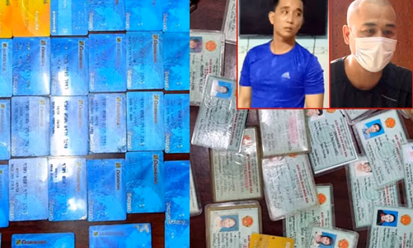 Phát hiện 68 thẻ ATM và 40 CMND trong nhà kẻ cho vay “tín dụng đen”