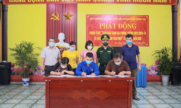 Móng Cái: Phát động toàn dân tham gia phòng, chống Covid-19 và chống xuất nhập cảnh trái phép