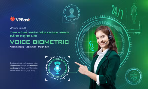 VPBank nhận dạng khách hàng qua giọng nói trong 12 giây