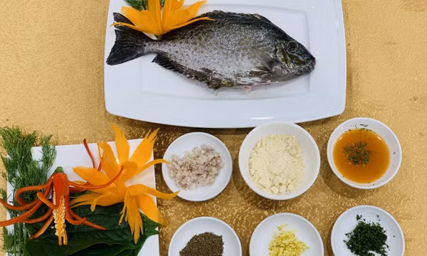 Cá rìa công nướng lá lốt