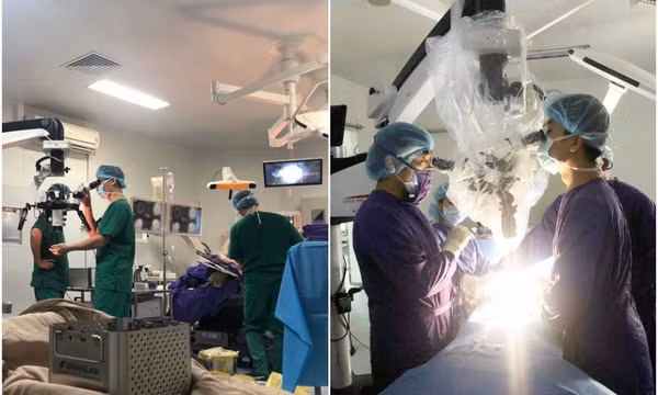 Hơn 6 giờ phẫu thuật bóc tách thành công khối u não "khổng lồ"
