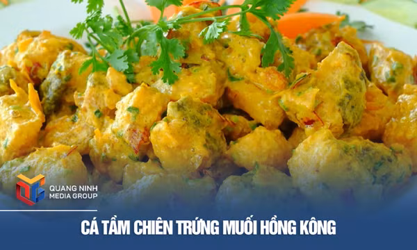 Cá tầm chiên trứng muối Hồng Kông
