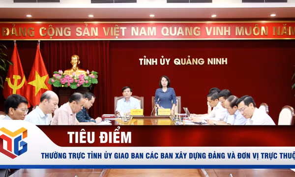 Thường trực Tỉnh ủy giao ban các Ban Xây dựng Đảng và đơn vị trực thuộc