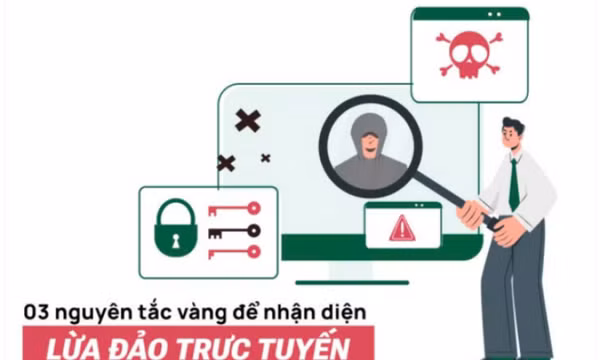 Vietcombank 'mách' 3 nguyên tắc vàng để nhận diện lừa đảo trực tuyến