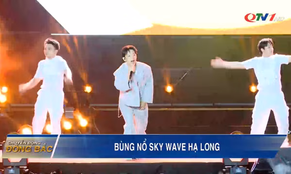 Ca sĩ Sơn Tùng M-TP cháy hết mình trên sân khấu Sky Wave Hạ Long 