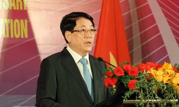 Chủ tịch nước Lương Cường chủ trì chiêu đãi trưởng đoàn các nước dự lễ kỷ niệm